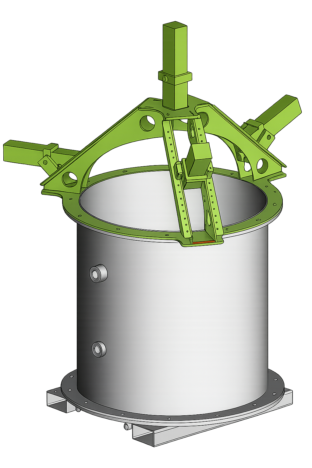 1-g model bin with ancillaries equipment